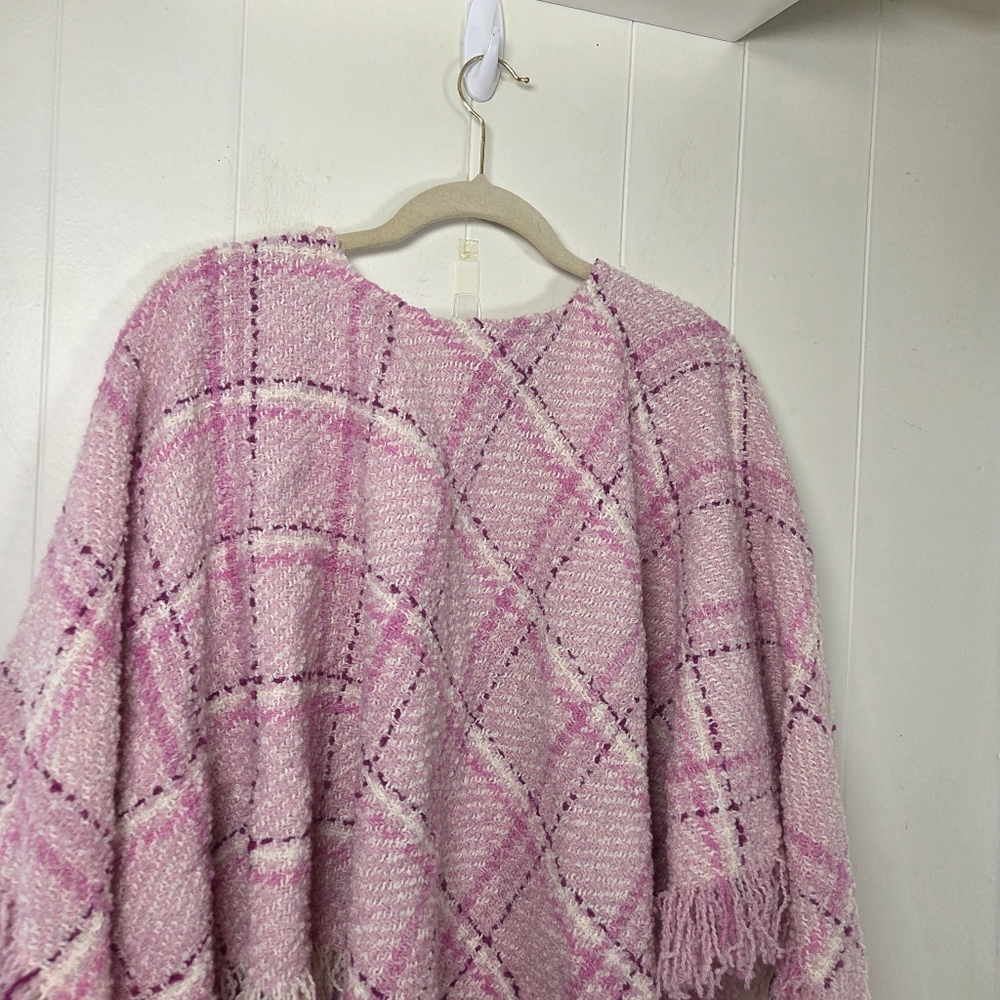 Boyne Valley Weavers Pink Wool Alpaca Shawl One Size Made In Ireland - Picture 10 of 16